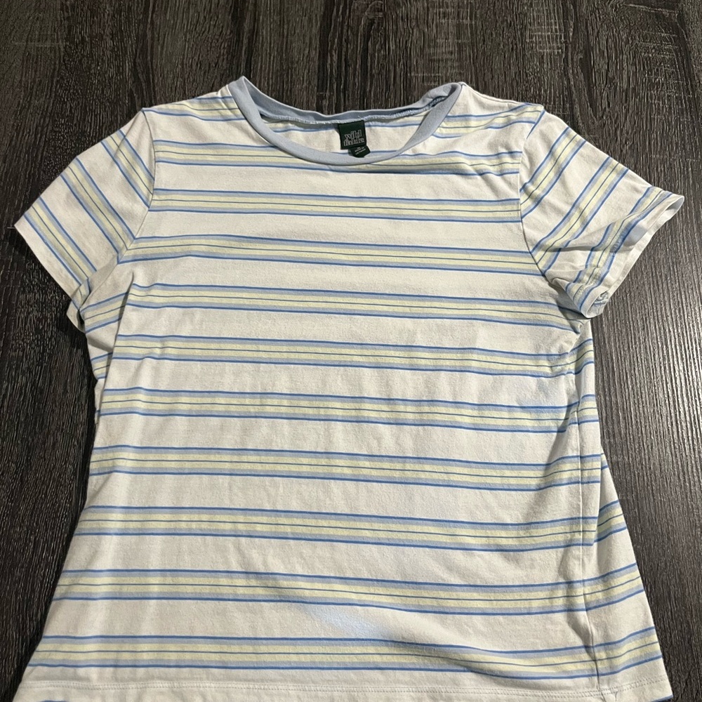 Striped Blue and White Women's Top